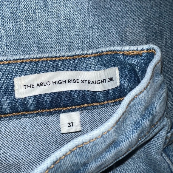 Denim Forum Blue High Rise Straight Jeans - Picture 5 of 9